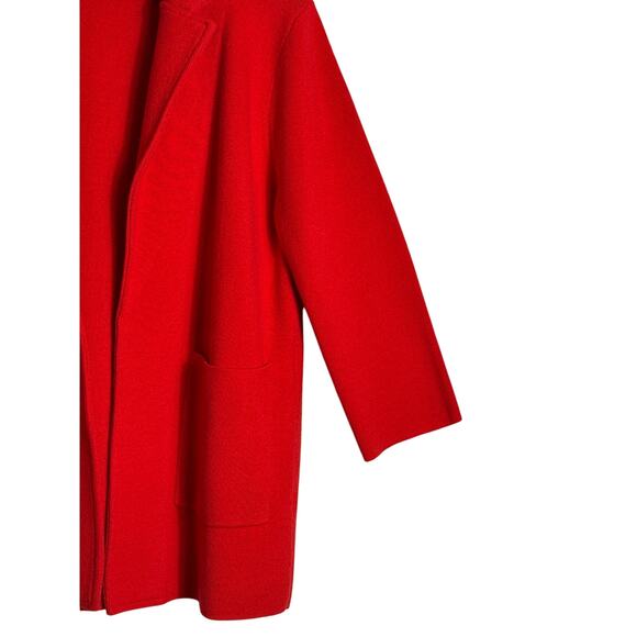 J.Crew Women's Sophie Open Front Cardigan Sweater-Blazer Merino Wool Size M Red - Picture 3 of 9